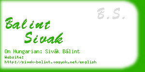 balint sivak business card